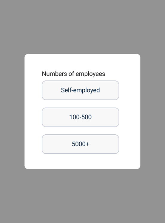 Sales form number-button switches